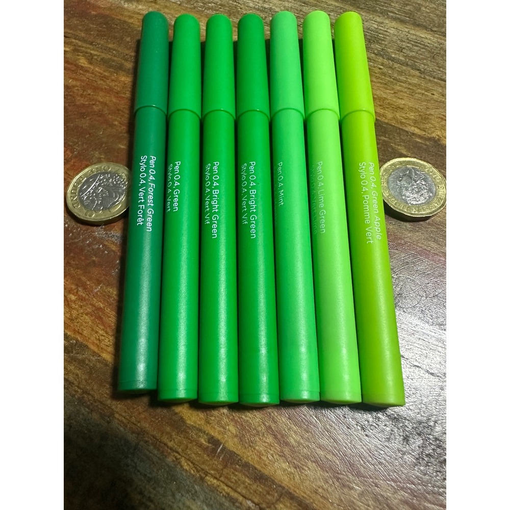 Cricut Infusible Ink Pen Set 0.4 Tip Green Gradient Forest Mint Lime 7 Count - Picture 3 of 4